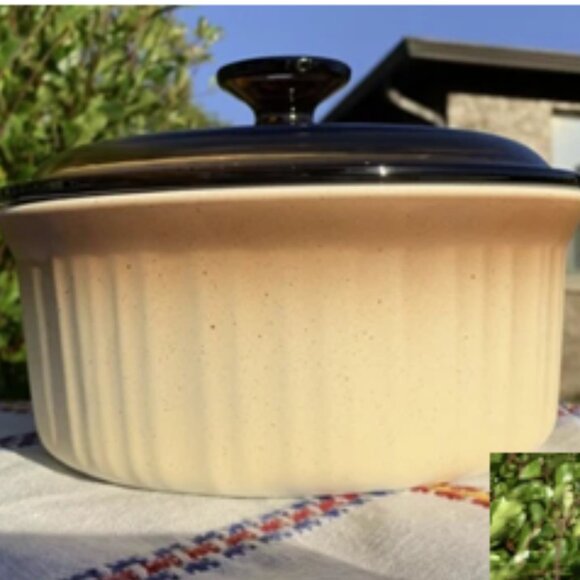 3 Pc Vintage Corning Ware French Bisque 2.5 Qt F1B , 1.5 Qt F5B, Quiche F3B - Picture 3 of 6